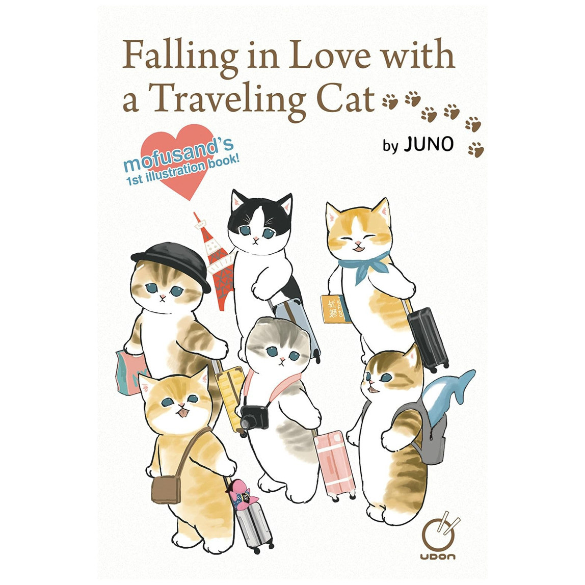 预售 英文原版 Falling in Love with a Traveling Cat Mofusand  爱上一只旅行猫 鲨鱼猫的绘本