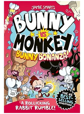 预售 英文原版 兔子大战猴子：兔子的盛宴 Bunny vs Monkey：Bunny Bonanza / Jamie Smart 6岁+英文儿童漫画故事进口书