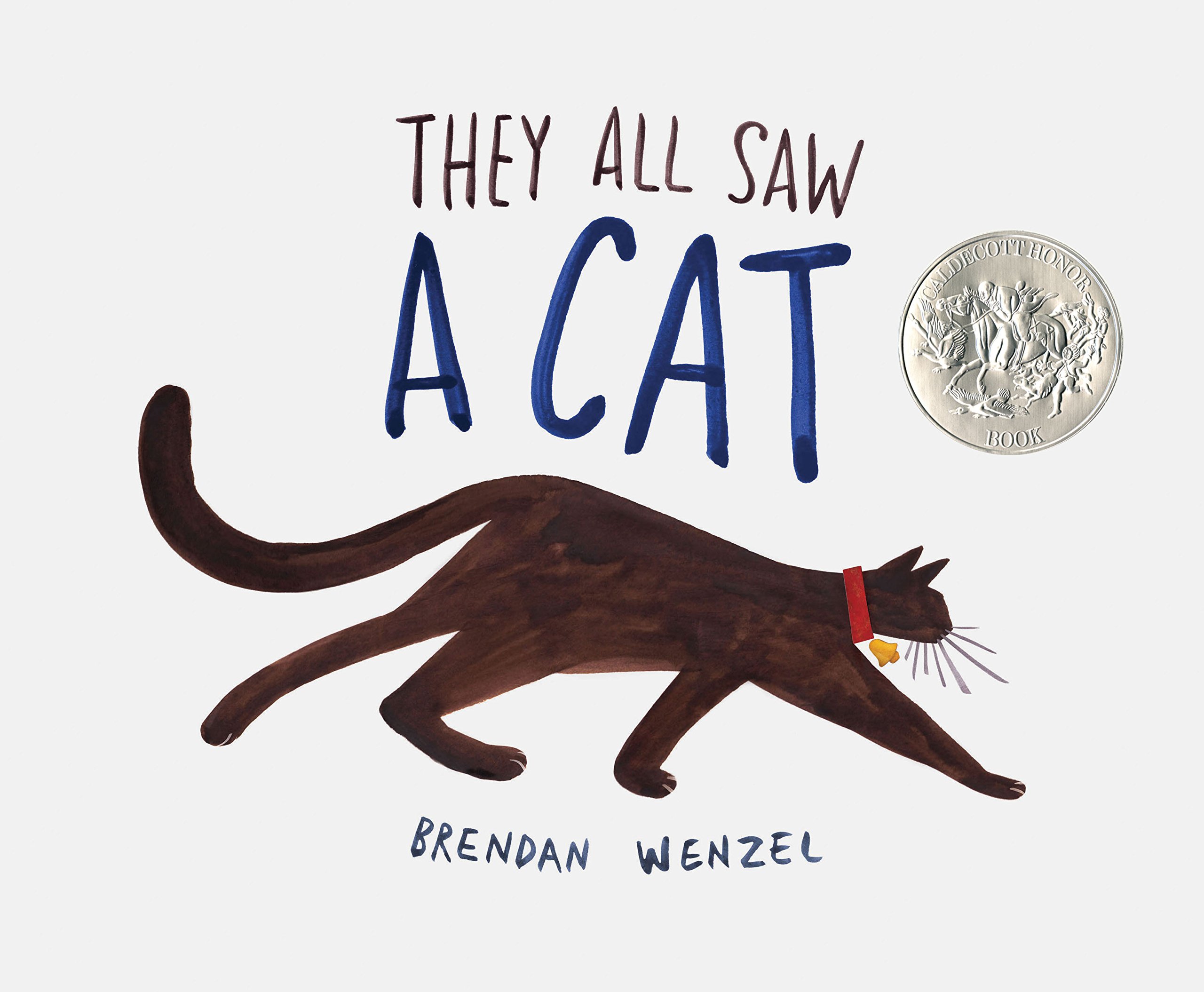 现货 英文原版  他们都看见了一只猫 英文原版 They All Saw a Cat 2017凯迪克银奖作品 亲子绘本