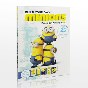 英文绘本 Build 外图原版 原版 Out Book Punch 英语启蒙 小黄人立体折纸手工书 Own Your Minions Activity Minion