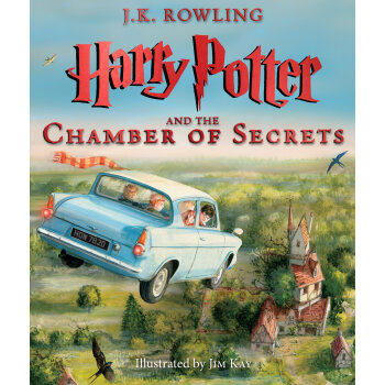 现货【英文原版】美版-精装版 小说 Harry Potter and Chamber of Secrets 哈利波特与密室插图精装彩绘版哈利波特插画本JK罗琳