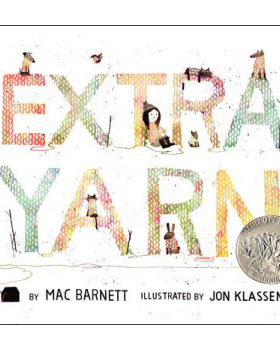 预售【英文原版】绘本穿毛衣的小镇 Extra Yarn Jon Klassen 名家绘本 2013凯迪克银奖绘本 儿童启蒙图画故事书