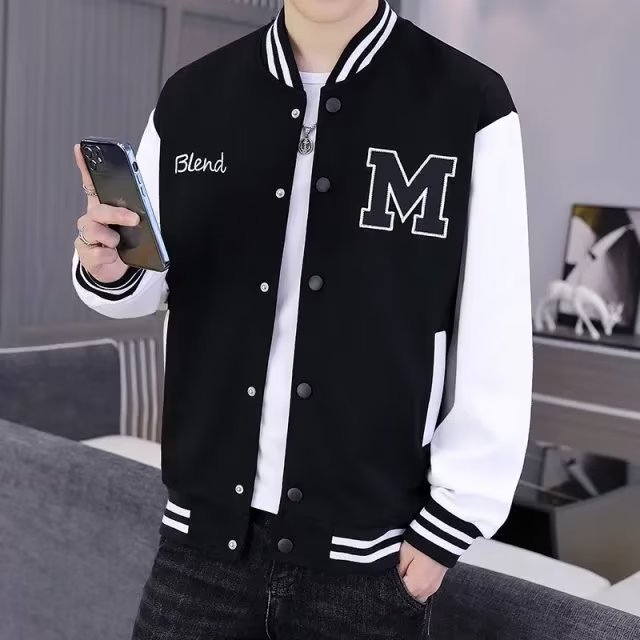 青少年棒球服外套男春夏季薄款痞帅宽松港风日系男生百搭夹克潮流图片