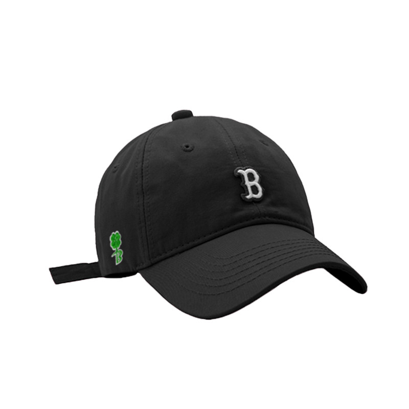 BURE AVENUE PEAKED HAT TRENDY BRAND B LETTER EMBROIDERY BASEBALL CAP DAY CASUAL HAT KOREAN CLOVER EMBROIDERY