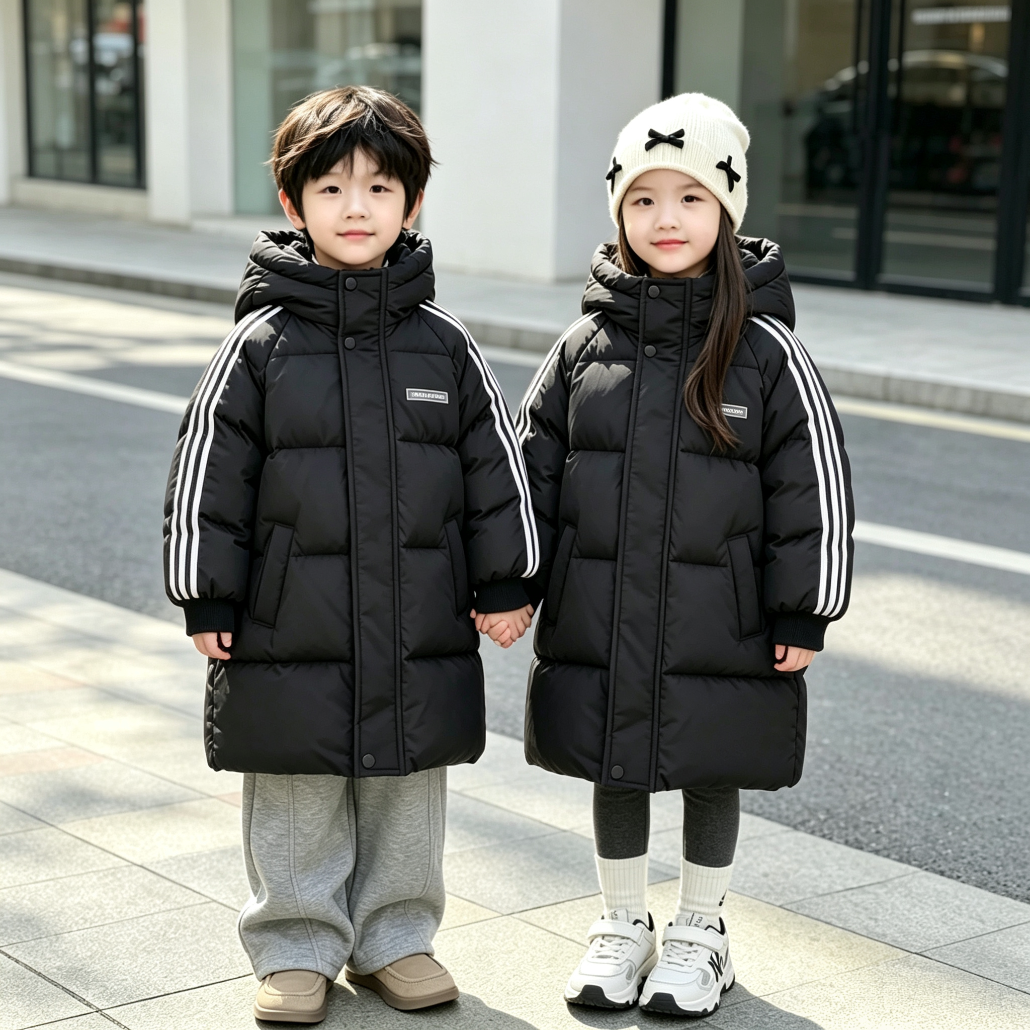 男童冬装棉服加厚童装宝宝长款外套新款儿童羽绒棉衣女童冬季棉袄