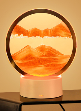 沙漏流沙画摆件小夜灯创意解压台灯卧室床头装饰品送闺蜜生日礼物