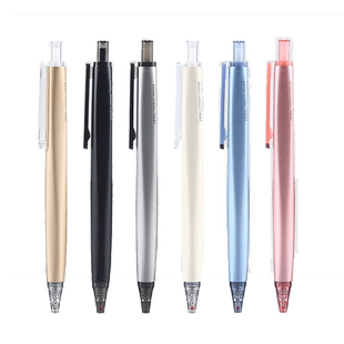 晨光文具优品三倍密度材料中性笔金属质感磨砂粗笔杆重手感高颜值按动式黑色0.5低重心高密度笔签字笔商务笔