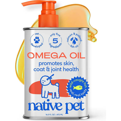 美国Native Pet 含Omega369 EPA DHA 猫猫狗狗鱼油补充剂