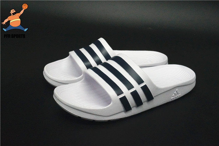 【胖飞人】adidas Duramo Slide 黑白藏青涉水潮流拖鞋 F32892