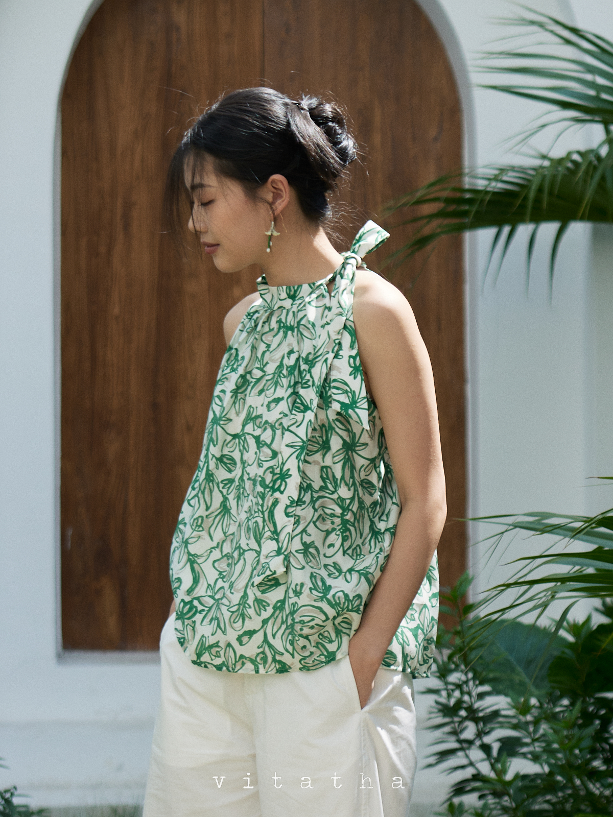 碎花习习上衣挂脖Vitatha