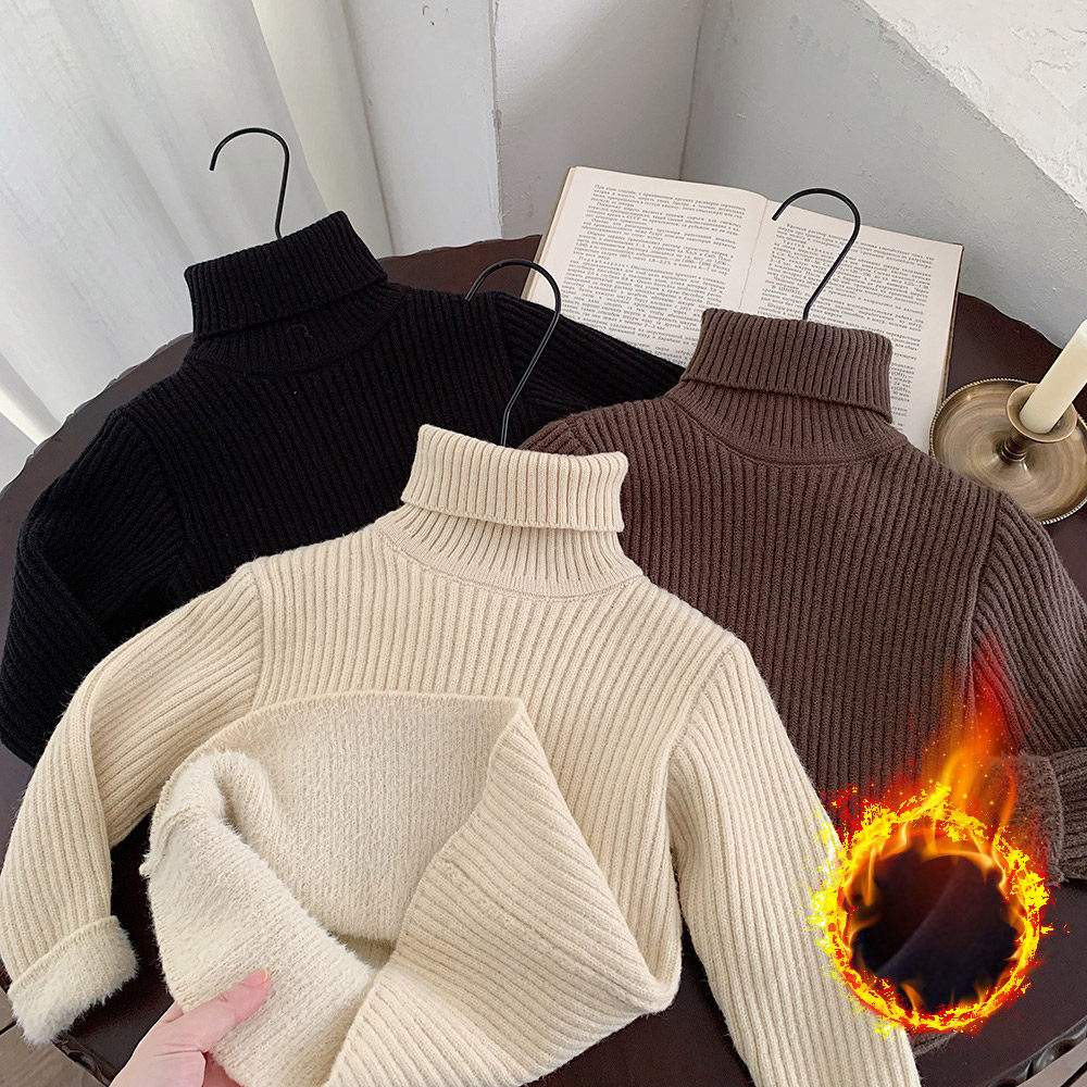 男女童加绒加厚高领中大童秋冬针织新款儿童毛衣打底一体针织衫潮,童装/婴儿装/亲子装,毛衣/针织衫,淘宝优惠券,粉丝福利购,淘宝优惠卷