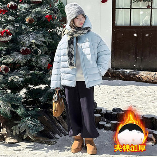 女童冬季羽绒棉服2025新款儿童立领排骨棉衣休闲洋气短款外套百搭