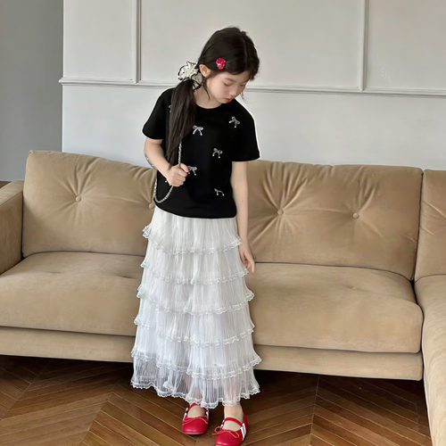 女童夏季蛋糕裙套装童装