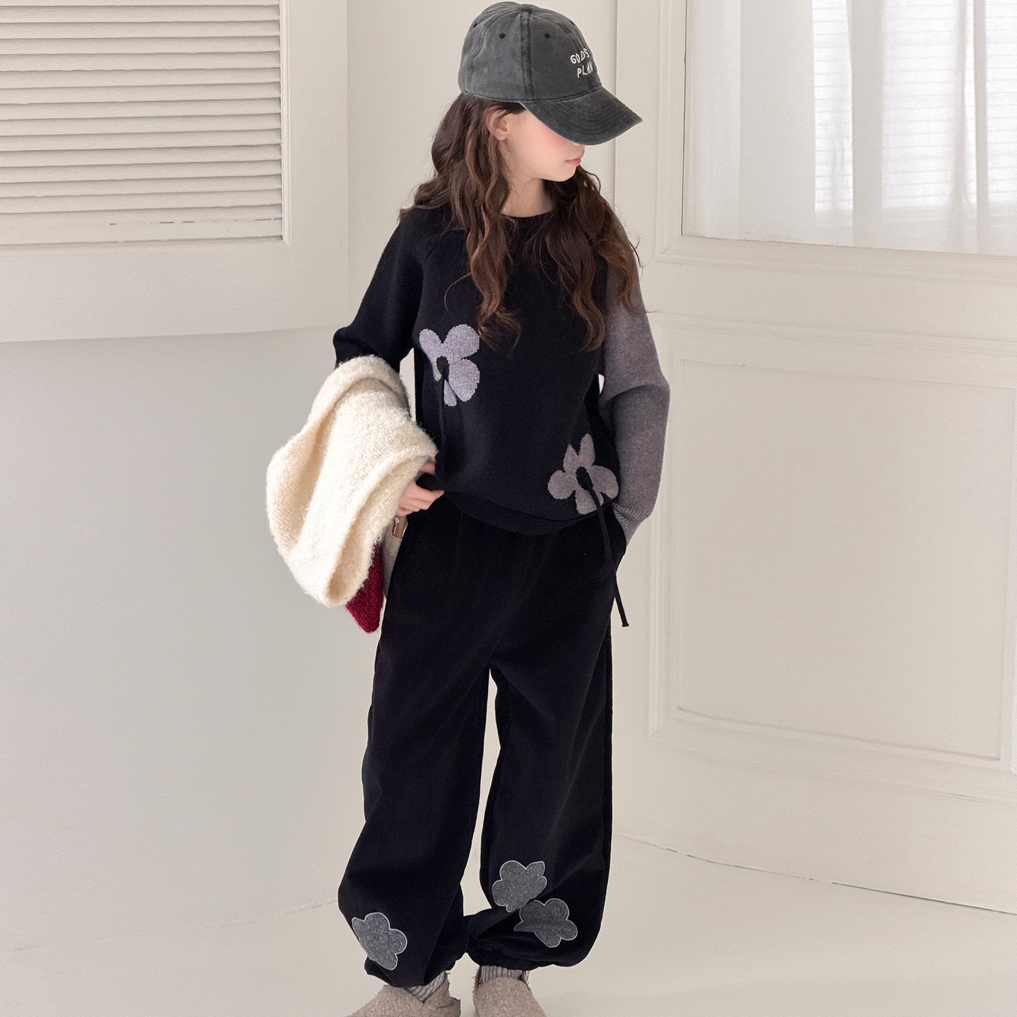 女童冬季加厚毛衣套装2025新款儿童休闲针织打底衫休闲裤子两件套,童装/婴儿装/亲子装,套装,淘宝优惠券,粉丝福利购,淘宝优惠卷