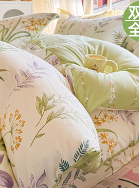 全棉被套单件100%纯棉斜纹双人180cm学生单人被罩女150x200x230cm