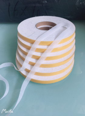 服装辅料30D真丝衬 软衬直丝1cm双面尼有纺衬 嵌带稳定带粘合条衬