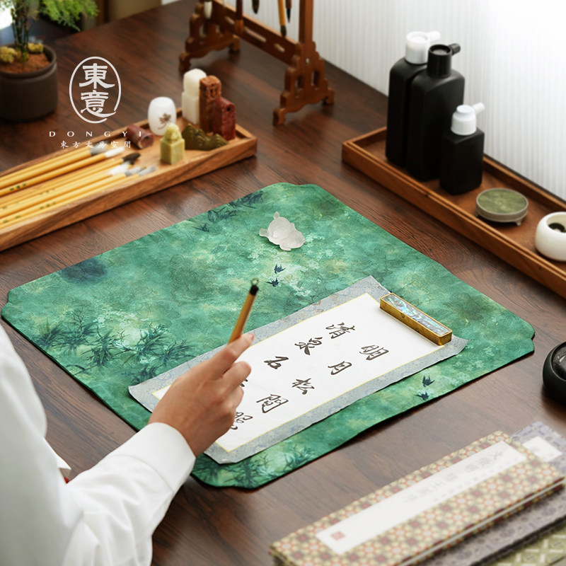 东意文房 仿香云纱书法垫布毛笔字练字桌布垫文房四宝书画毛毡垫