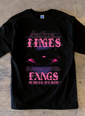 Adonis 100%纯棉重磅300克短袖长袖潮酷玫粉标语印花休闲风T恤