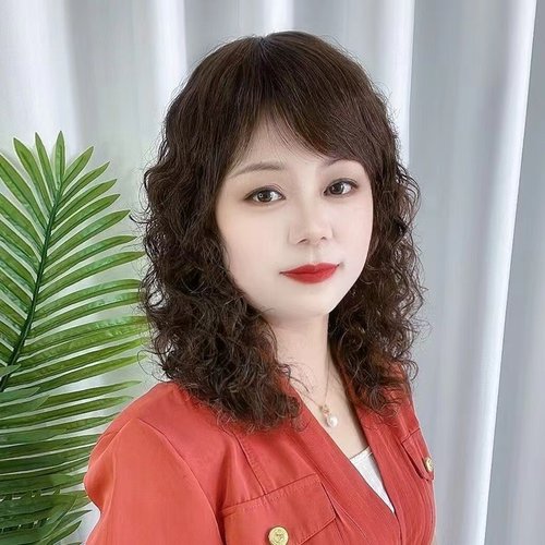 高温丝女中长卷发大波浪头套