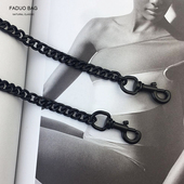 包带配件链条手拿包女包链条配件哑光枪色金属包链子单买可拆卸