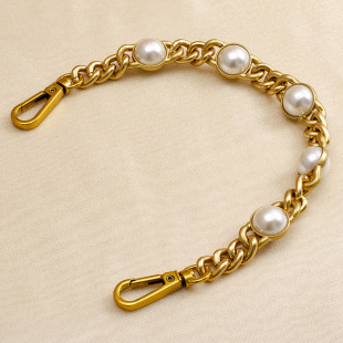 法朵 适用Miumi小香链条配件带珍珠包链包带加长包包单肩斜挎链子