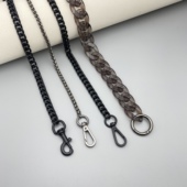 法朵三宅一生mini改造包带链条配件亚克力包链包包斜挎单肩肩带黑