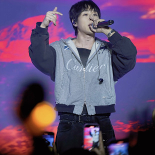 拼接水洗做旧磨破刺绣战马拉链连帽卫衣男 25ss Grailz LEARL