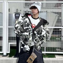 Grailz LEARL PROJECT G/R 25 FW 雪地白迷彩n2b飞行水洗夹克棉服