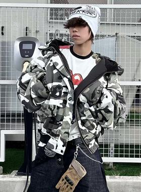 Grailz LEARL PROJECT G/R 25 FW 雪地白迷彩n2b飞行水洗夹克棉服