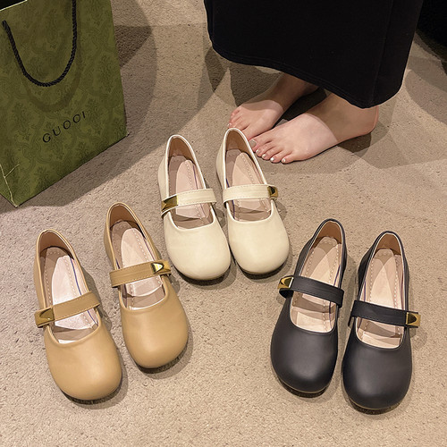 法式玛丽珍单鞋女时尚显瘦小皮鞋
