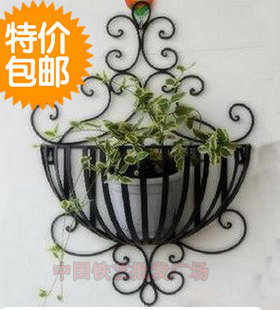 铁艺花架包邮壁挂式单盆墙上