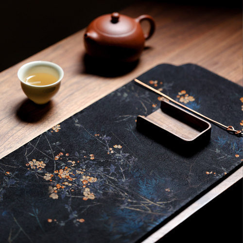 雙姊妹中式布艺香云纱茶席