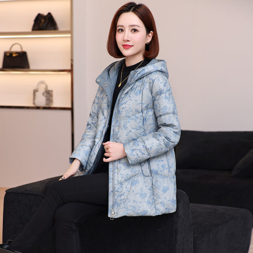 2025冬高端轻薄羽绒服女中长款