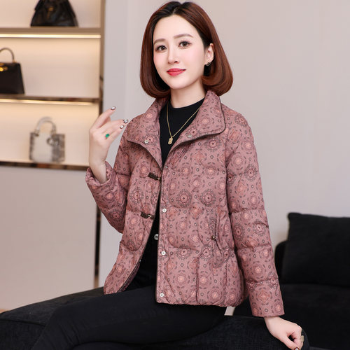中式盘扣短款羽绒服女