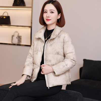 国风轻薄短款羽绒服女2025冬