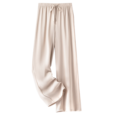 通勤职业装真丝女裤桑蚕丝直筒裤