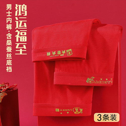 雅黛丽男士滴胶红品内裤