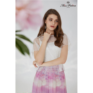 MissPatina 仙气女神镂空珊瑚网状上衣附送棉质内搭