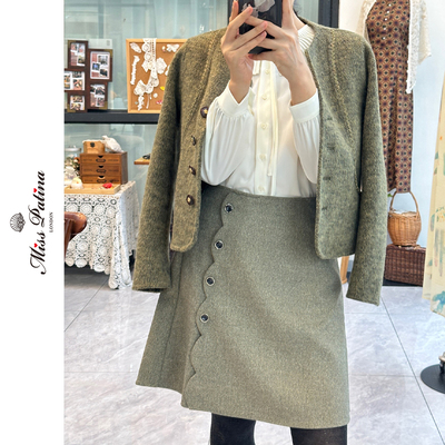 MP花呢A字花瓣边半裙短裙