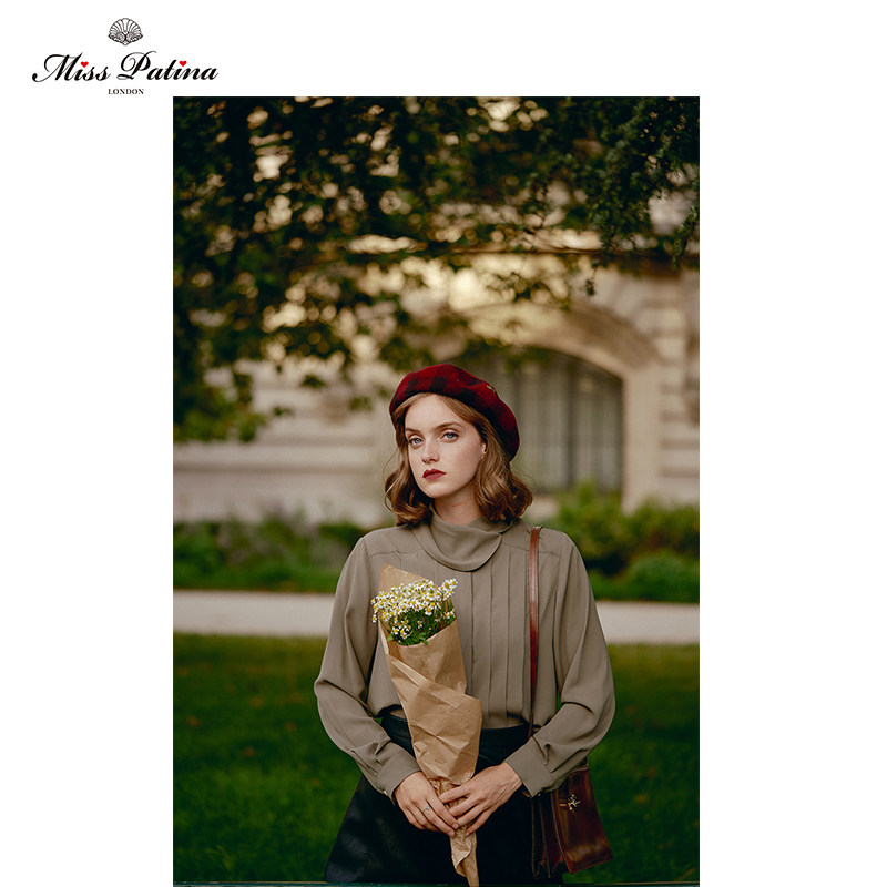 mp英伦复古原创设计垂感长袖衬衫