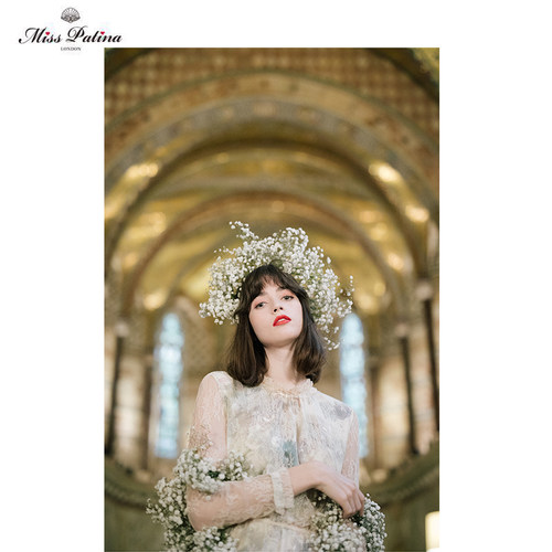 MP文艺复兴 英伦古典华丽蕾丝浪漫女神修身连衣裙可选长短款 - 封面