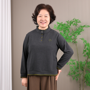 老年人秋装 双面德绒上衣老人宽松衣服 保暖衣奶奶春秋外套女妈妈装
