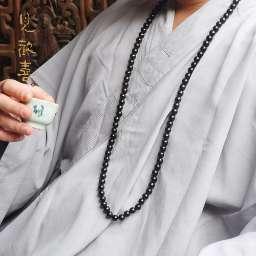 禅木匠手串和尚108颗长款佛珠