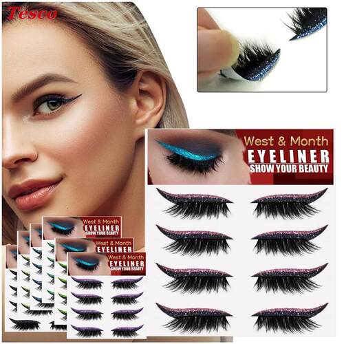 eyelashes Sticker Glitter eyeliner makeup 睫毛闪粉眼线眼影贴