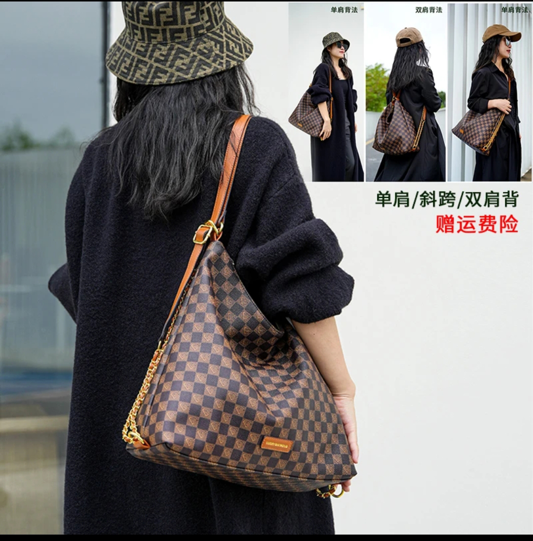 包包女2025新款秋冬大容量托特包高级感多用双肩包单肩斜挎腋下包