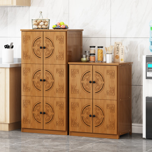 竹哒哒简约厨房收纳柜厂家直销