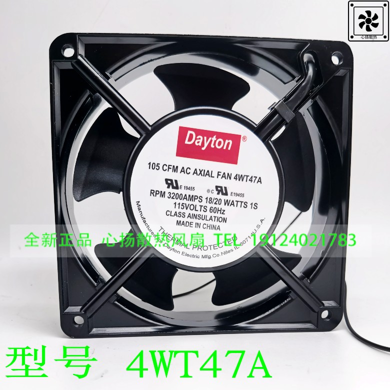 Dayton 4WT47A 18/20W 115V 12038 机柜焊接 散热风扇 12CM厘米