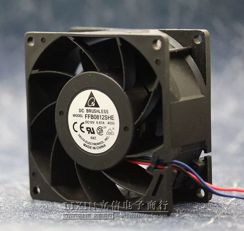 8厘米 8038 双滚珠 3线 UPS风扇 12V 0.87A FFB0812SHE-ROO