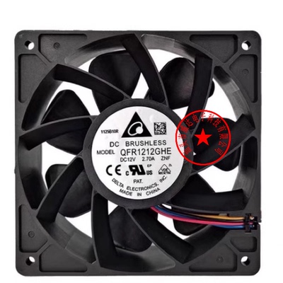 QFR1212GHE台达 12038 DC12V 2.70A 12cm厘米4线暴力高效散热风扇