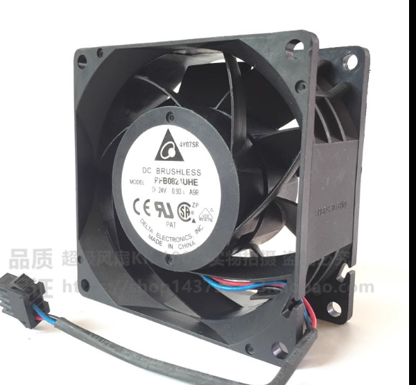 台达 PFB0824UHE 24V 0.93A 8038 4线 PWM温控 变频器风扇8cm